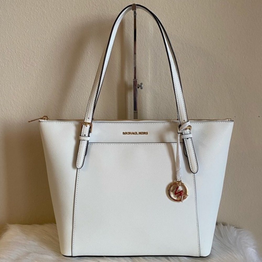 NWT Michael Kors Ciara LG EW TZ Tote Optic White - Picture 8 of 13